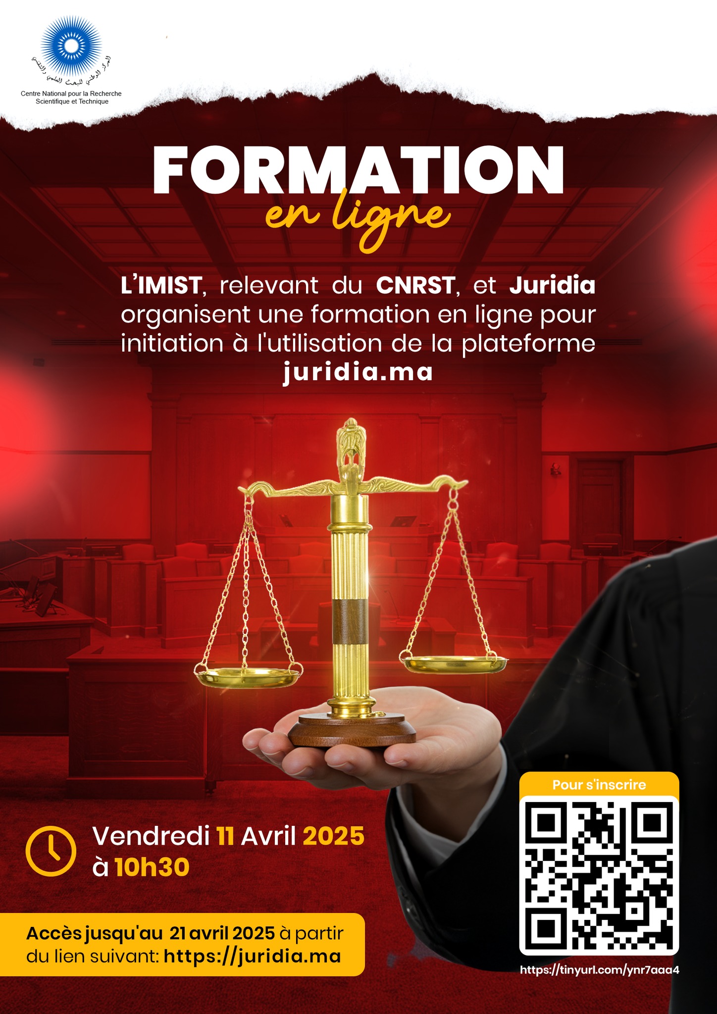 Titre : Initiation à l’utilisation de la plateforme juridique basée sur l’intelligence Artificielle juridia.ma.